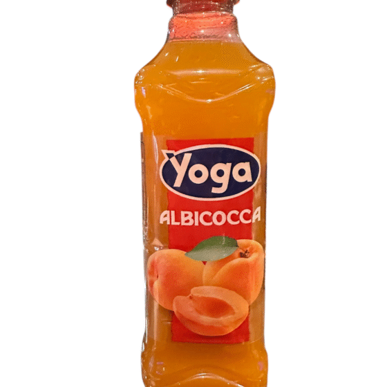Flasche Yoga Albicocca Aprikosennektar 1 l – italienischer Fruchtsaft in PET-Flasche