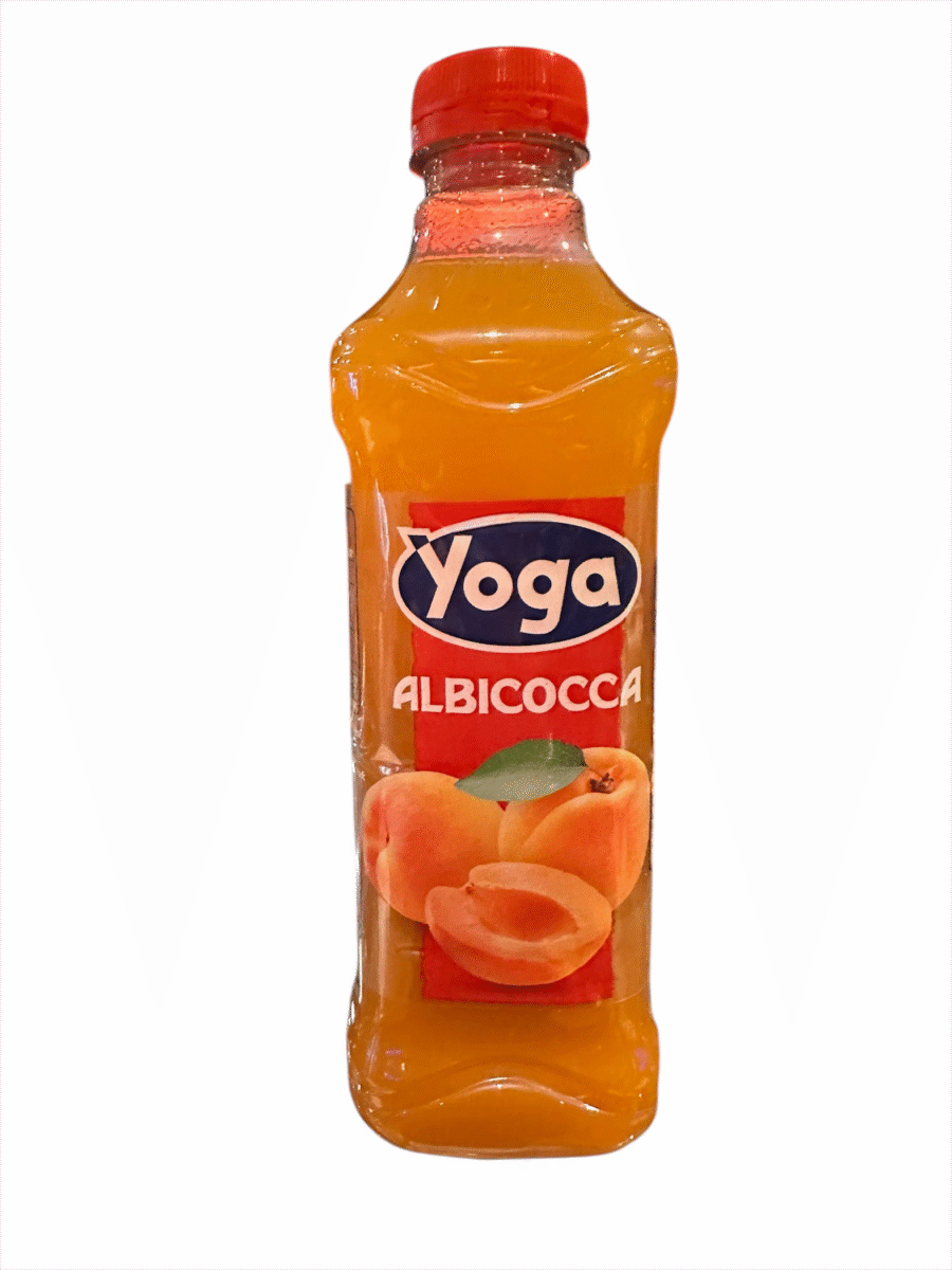 Flasche Yoga Albicocca Aprikosennektar 1 l – italienischer Fruchtsaft in PET-Flasche