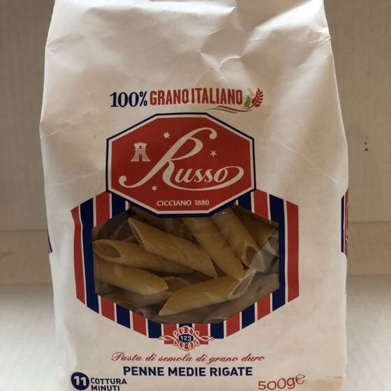 Packung Russo Penne Medie Rigate 500g italienische Pasta aus Hartweizengrieß
