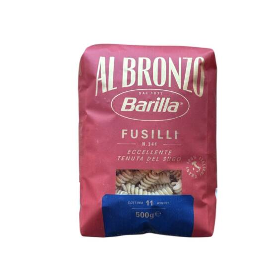 Barilla Al Bronzo Fusilli N.341 500 g – italienische Pasta aus 100% Hartweizen, bronzegezogen