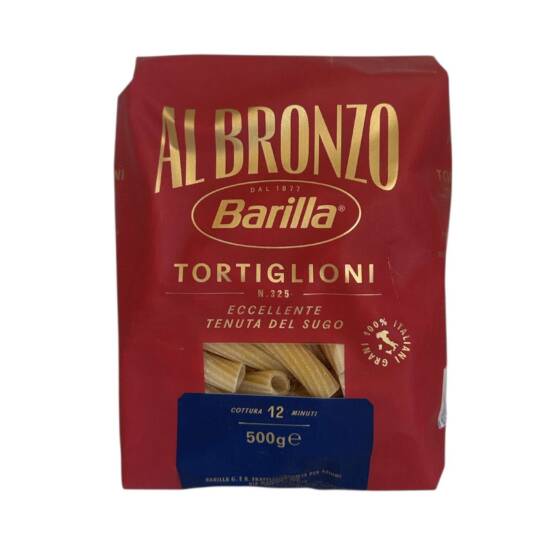 Barilla Al Bronzo Tortiglioni Nr. 325 500 g – italienische Pasta aus Bronzeform mit 100 % italienischem Hartweizen
