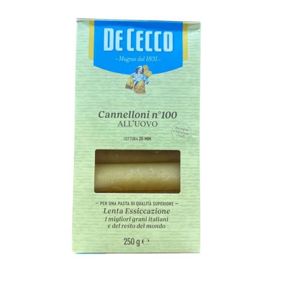 De Cecco Cannelloni all'Uovo 250 g original italienische Pasta Röhrennudeln