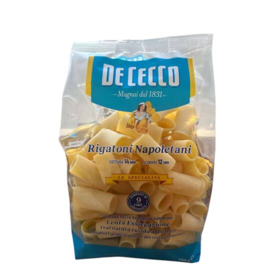 De Cecco Rigatoni Napoletani 500 g – originale italienische Pasta aus Hartweizengrieß