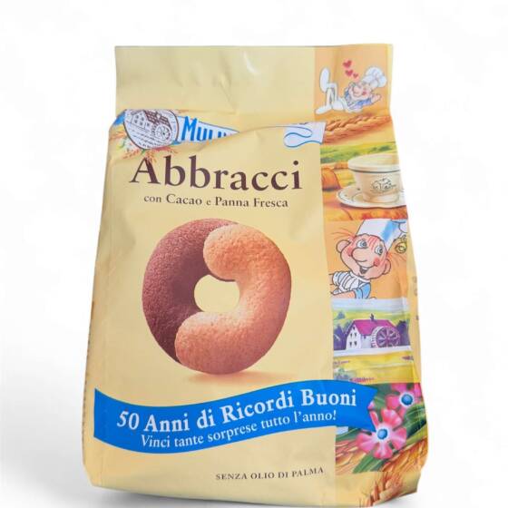Mulino Bianco Abbracci Kekse mit Kakao und Sahne 350 g italienische Spezialität
