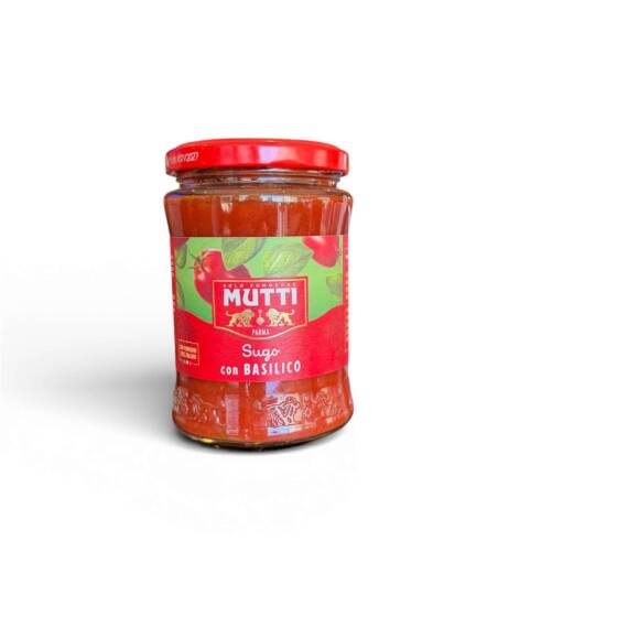 Mutti Sugo con Basilico 280g – italienische Tomatensauce mit Basilico Genovese DOP im Glas