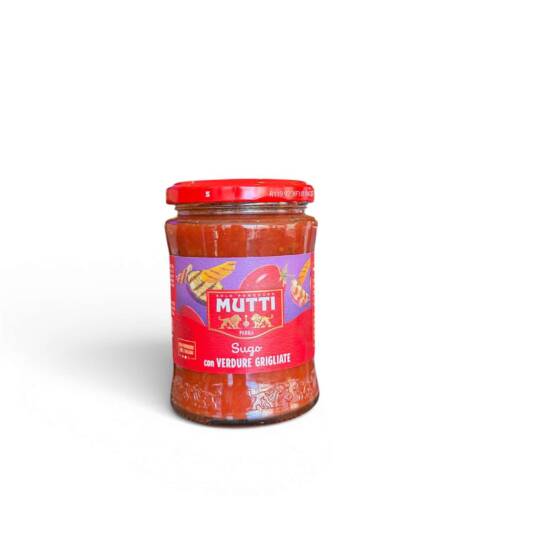 Mutti Sugo mit gegrilltem Gemüse 280g – originale italienische Tomatensauce mit Tropea Zwiebeln