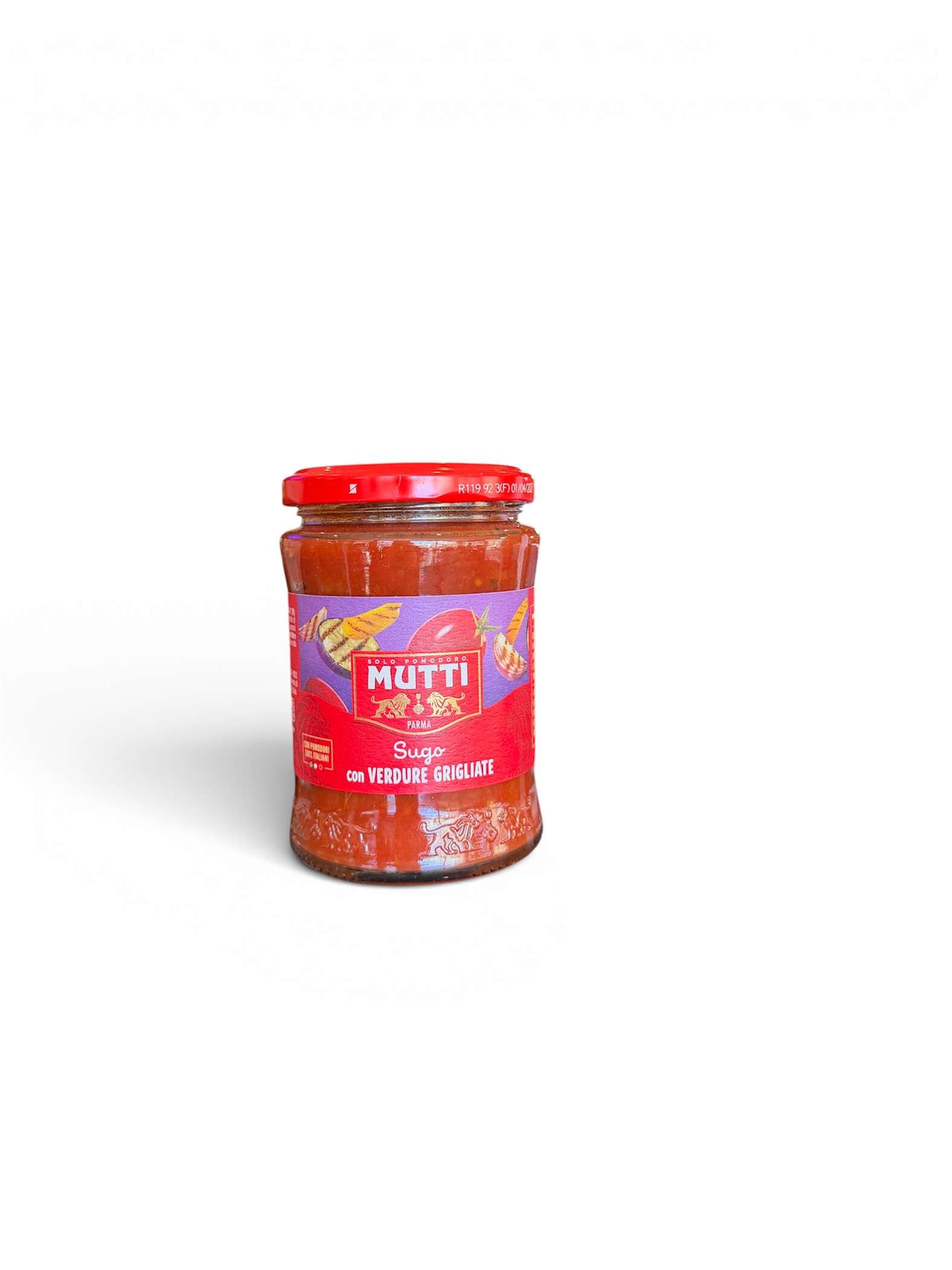 Mutti Sugo mit gegrilltem Gemüse 280g – originale italienische Tomatensauce mit Tropea Zwiebeln