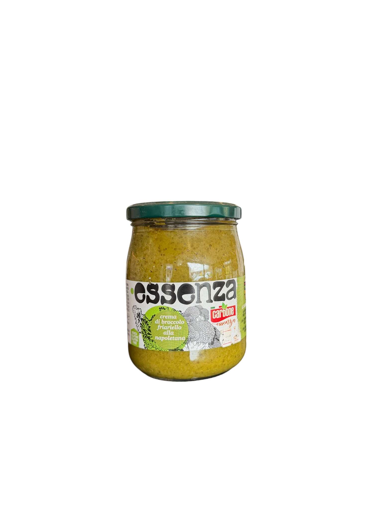 Carbone Crema di Friarielli 520 g – italienische Spezialität aus Neapel, cremiger Stängelkohl Aufstrich