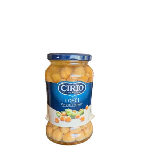 Cirio Kichererbsen Ceci 370 g Glas – italienische Feinkost ohne Konservierungsstoffe
