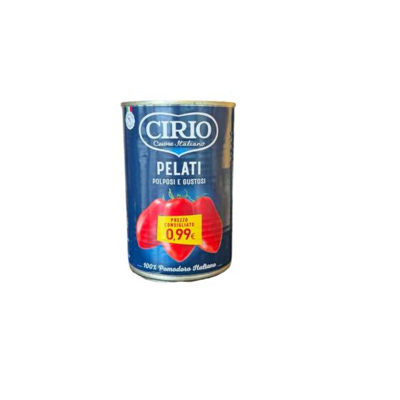 CIRIO Pelati 400 g – geschälte Tomaten aus Italien in Dose, italienische Feinkost