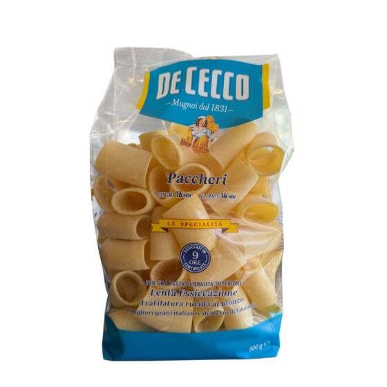 De Cecco Paccheri Lisci N°125 500 g – originale italienische Pasta aus Hartweizengrieß