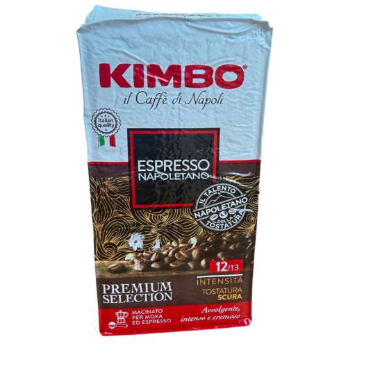 Kimbo Espresso Napoletano 250 g gemahlener italienischer Kaffee dunkel geröstet