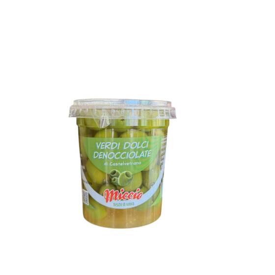 Miccio grüne Oliven Castelvetrano entsteint 200 g italienische Feinkost