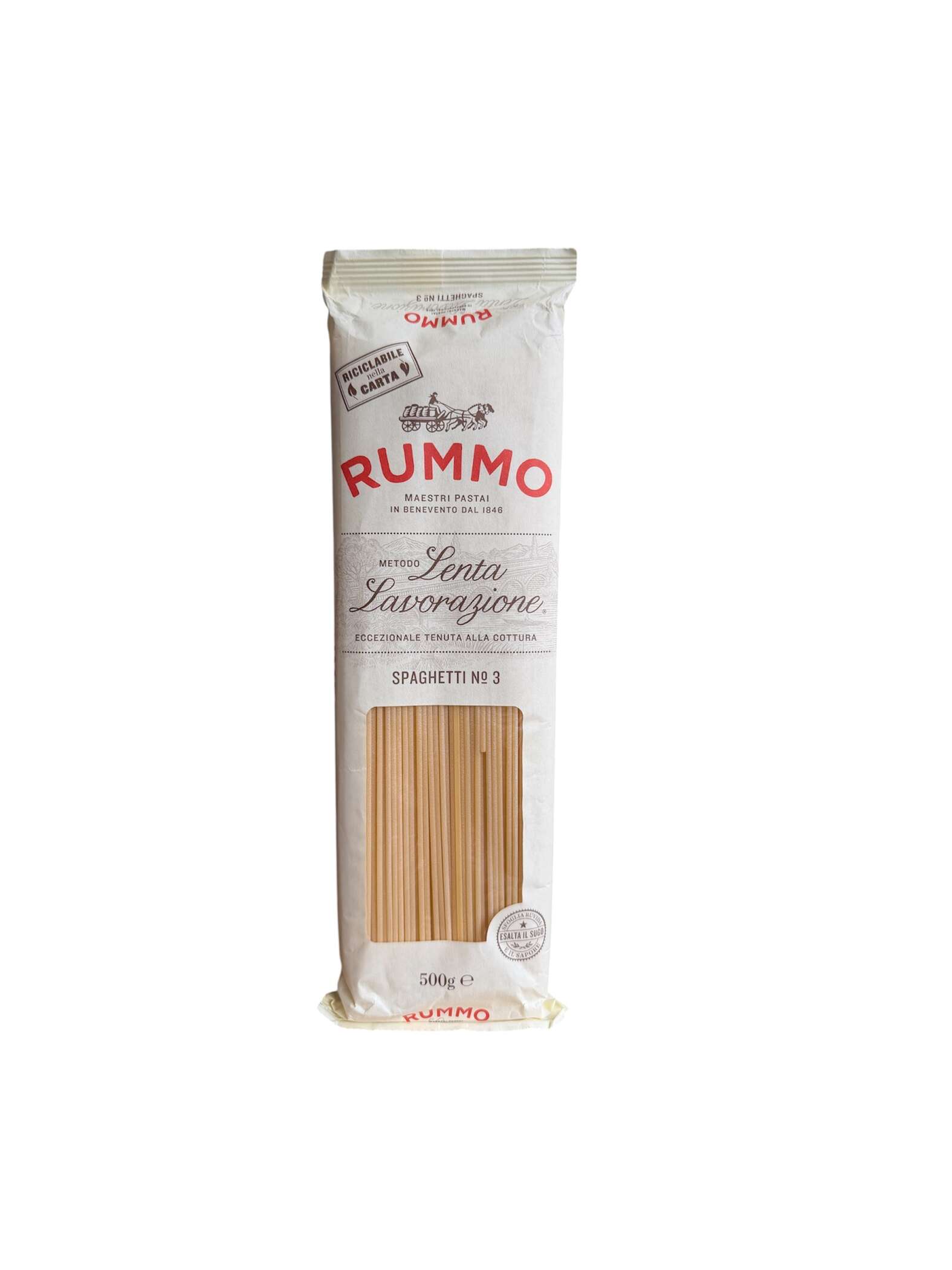 Rummo Spaghetti N.3 500 g – original italienische Pasta aus Hartweizengrieß mit rauer Oberfläche