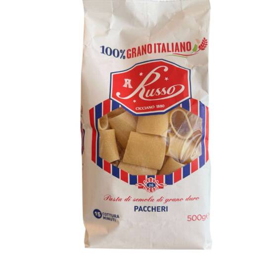 Russo Paccheri 500g originale italienische Pasta aus Hartweizen Feinkost