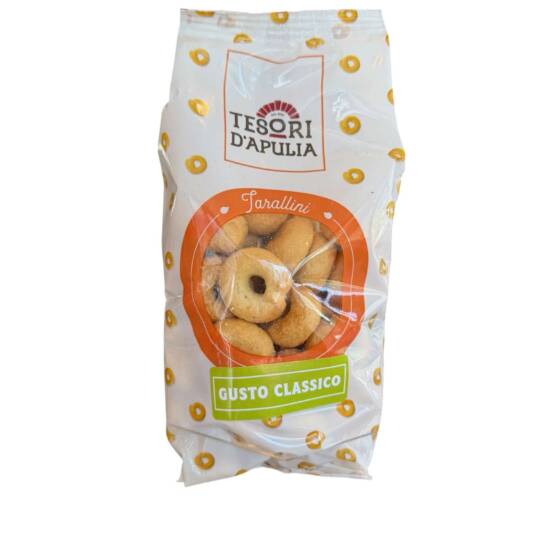 Tarallini Classico mit Olivenöl 200g Tesori d´Apulia italienisches Gebäck aus Apulien