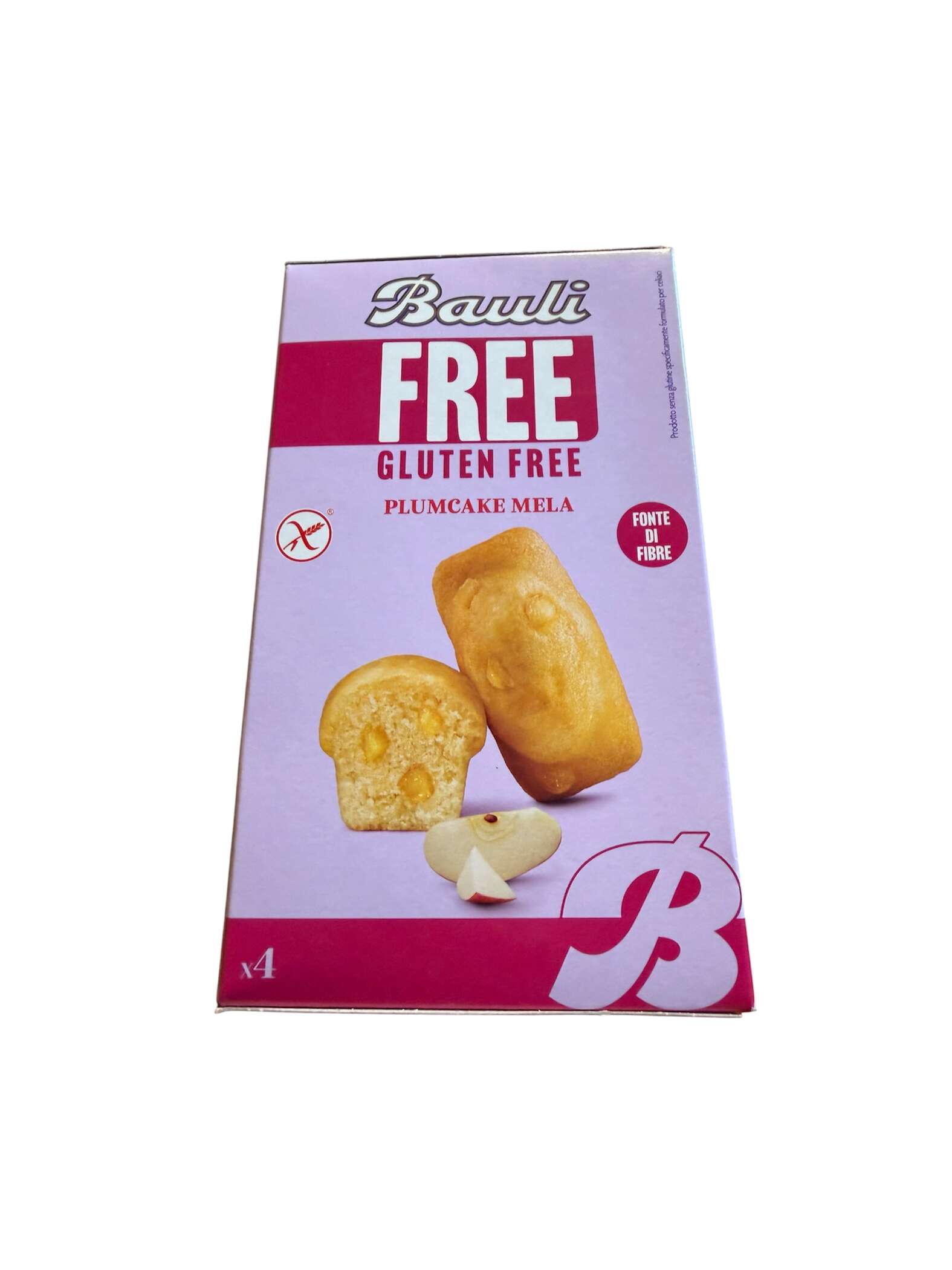 Bauli Free Plumcake Mela Senza Glutine 132 g – glutenfreie italienische Küchlein mit kandierten Äpfeln