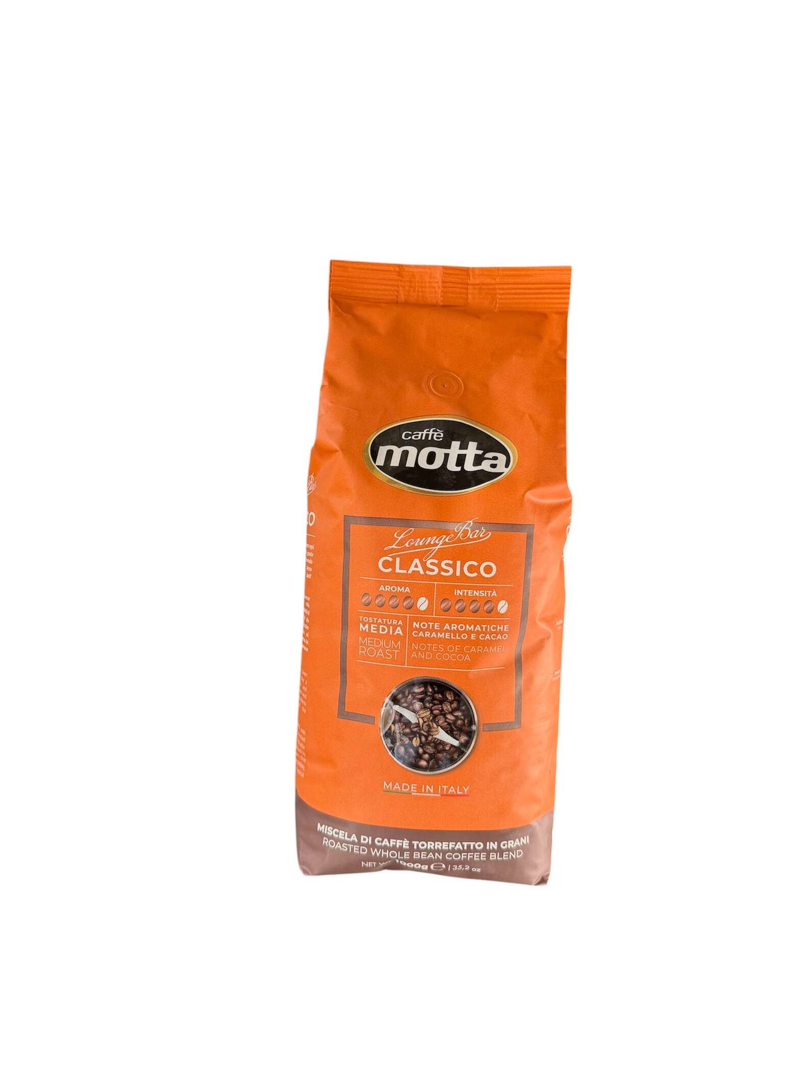 Caffè Motta Classico Kaffeebohnen 1 kg – italienischer Espresso mit Karamell- und Kakaoaroma