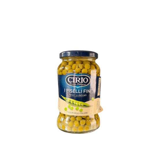 CIRIO Piselli Piccoli 370g – feine italienische Erbsen im Glas, original italienische Feinkost