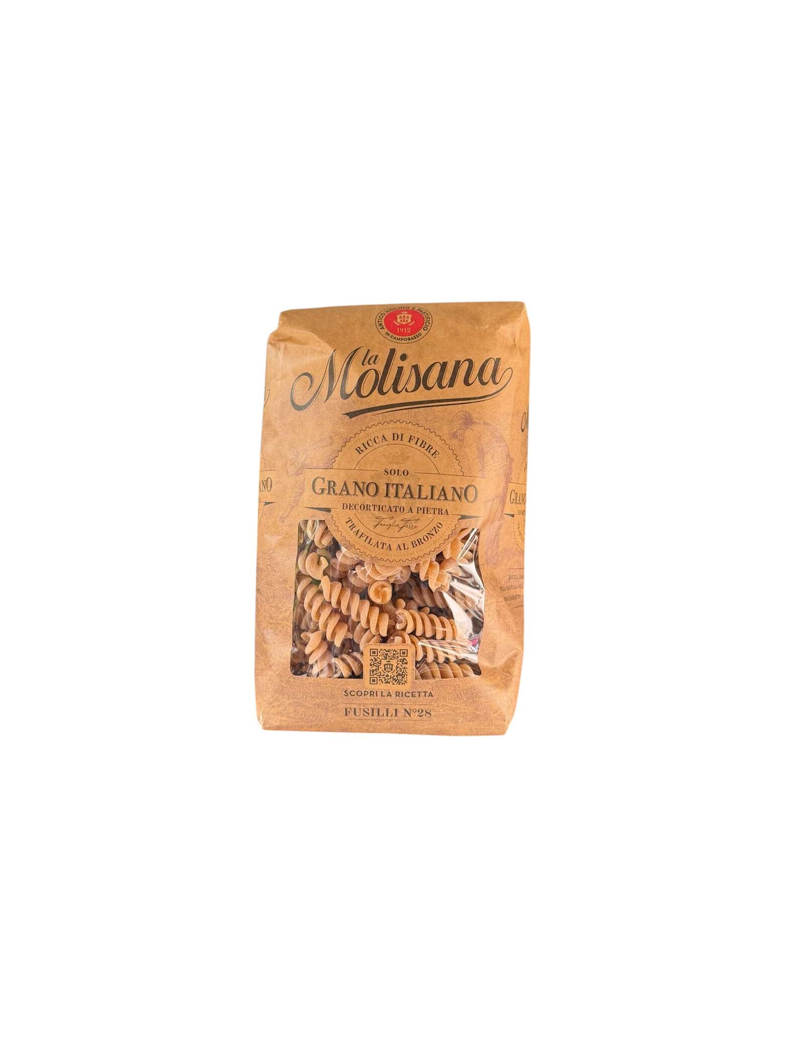 La Molisana Fusilli Integrali 500 g – italienische Vollkornpasta aus Hartweizen