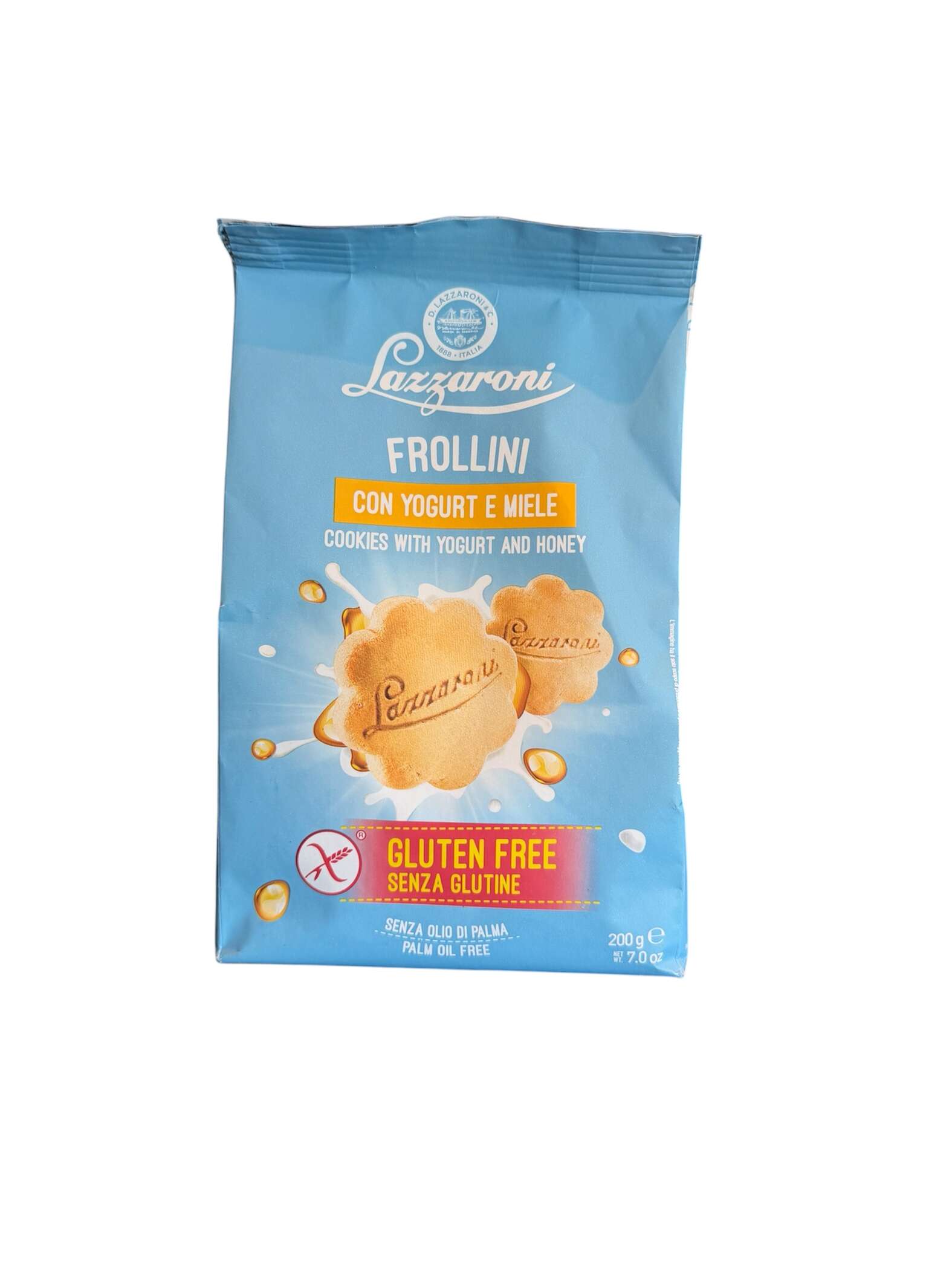 Lazzaroni Frollini glutenfreie italienische Kekse mit Joghurt und Honig 200 g