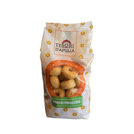 Tesori d’Apulia Tarallini mit Fenchelsamen 200 g – Original aus Italie