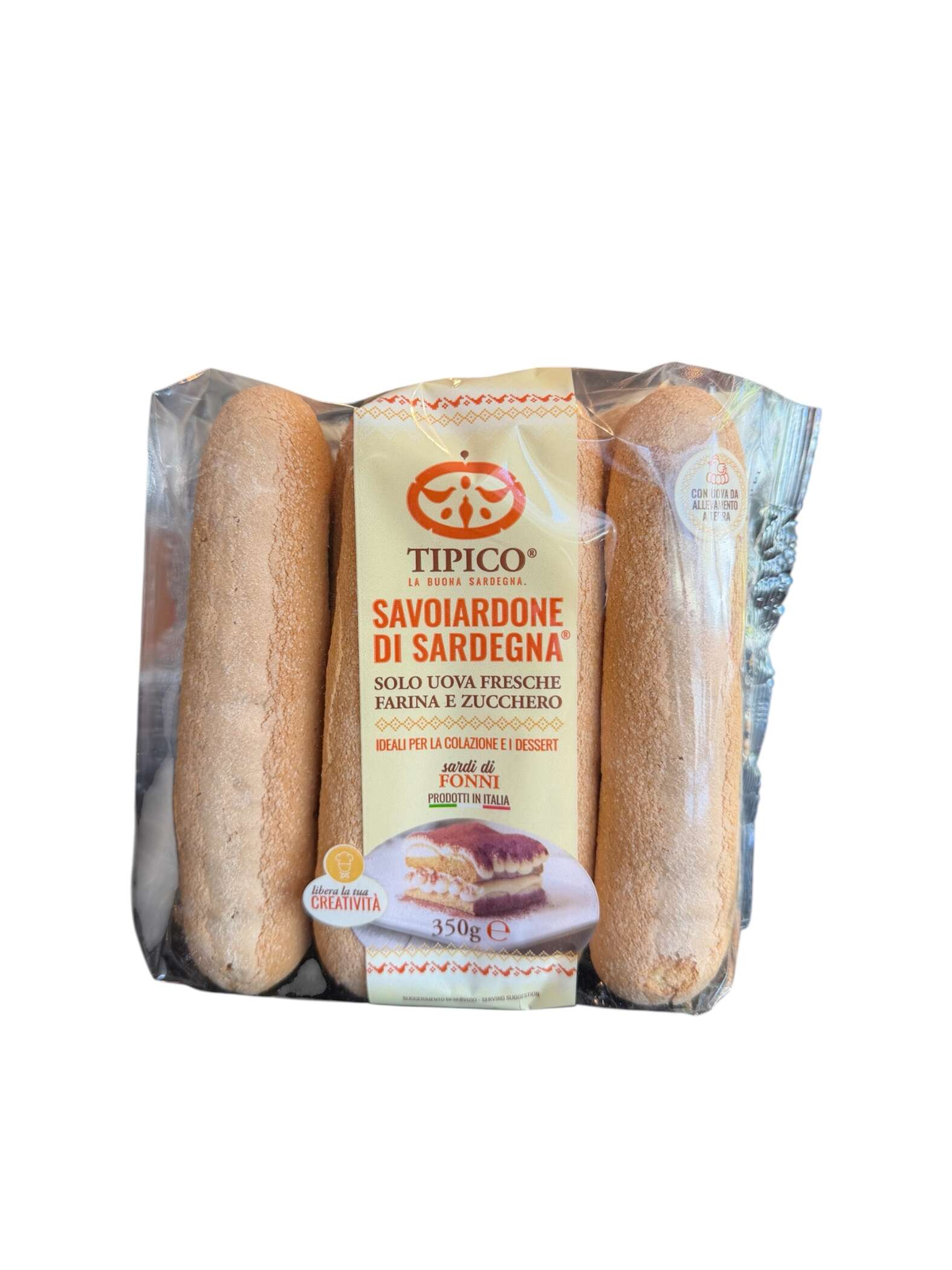 TIPICO Savoiardone di Sardegna 350 g – originale italienische Savoiardi aus Sardinien für Tiramisu und Desserts