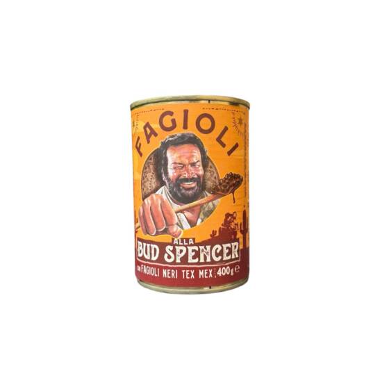 Bud Spencer Fagioli Neri Tex Mex 400 g – schwarze Bohnen nach Tex-Mex-Art, originale italienische Spezialität aus Latium