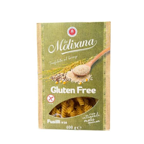 La Molisana Fusilli Gluten Free N°28 400 g – glutenfreie italienische Pasta aus Reis, Mais und Quinoa