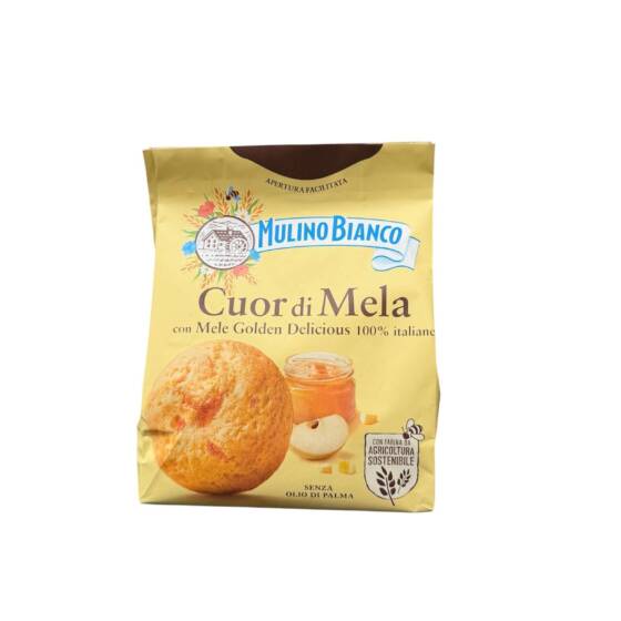 Mulino Bianco Cuor di Mela 300 g italienische Mürbeteigkekse mit Apfelkonfitüre aus 100 Prozent italienischen Golden Delicious Äpfeln