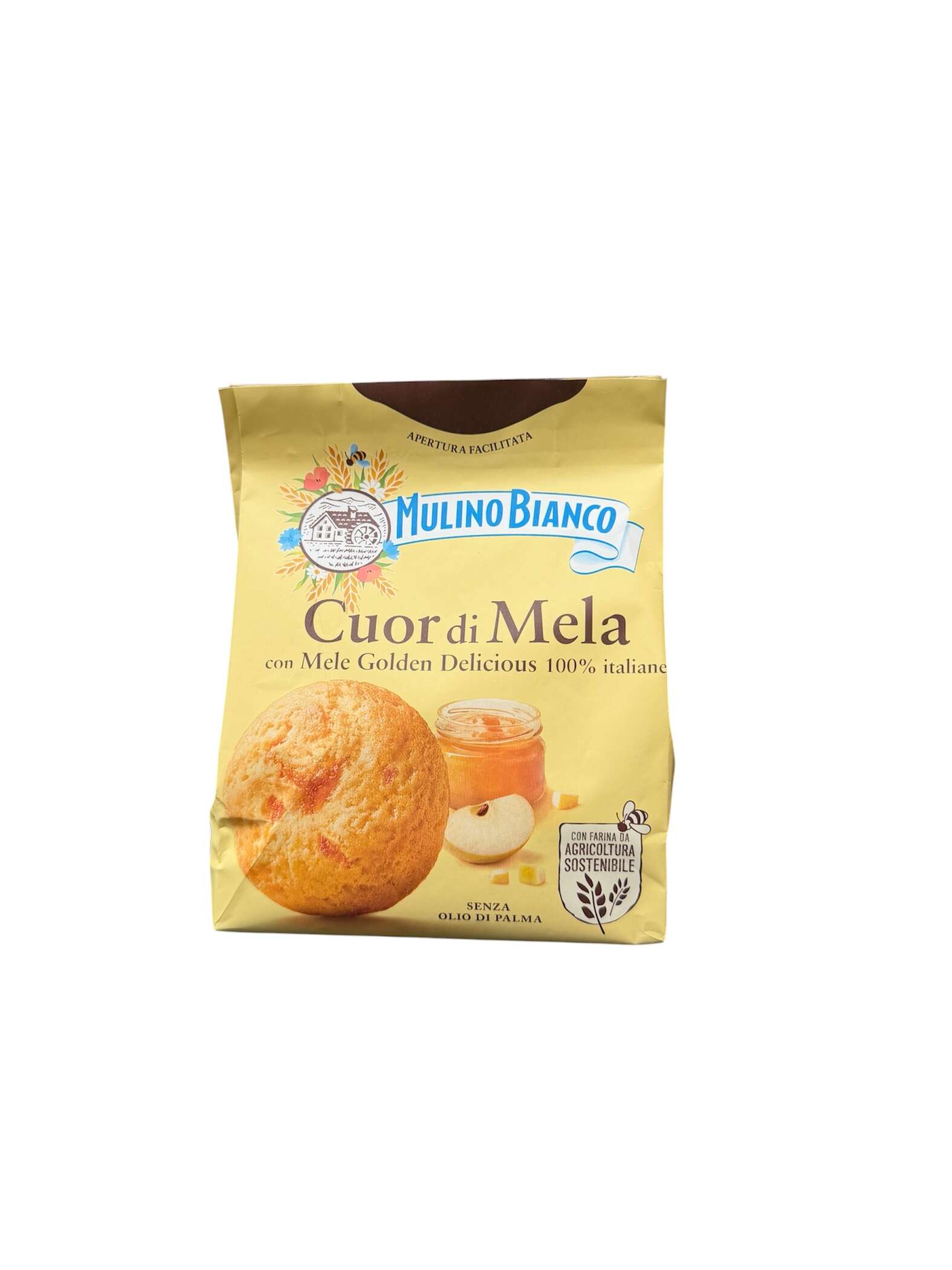Mulino Bianco Cuor di Mela 300 g italienische Mürbeteigkekse mit Apfelkonfitüre aus 100 Prozent italienischen Golden Delicious Äpfeln