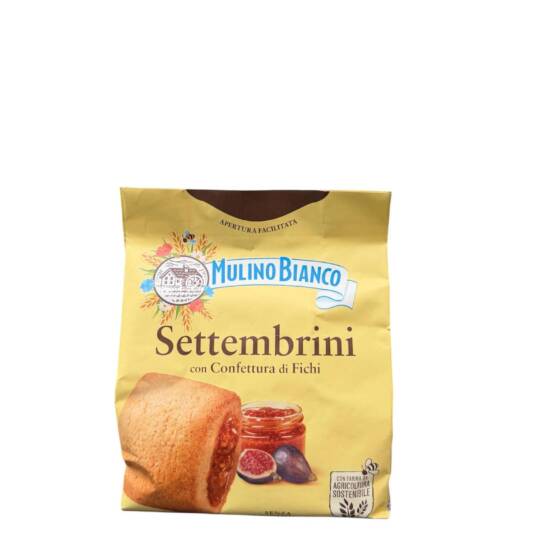 Mulino Bianco Settembrini 300 g – italienische Mürbeteigkekse mit Feigenfüllung und Feigenkonfitüre, Original aus Italien