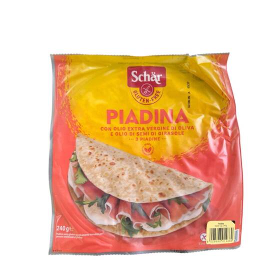 Schär Piadina Senza Glutine 240 g – glutenfreie italienische Piadina mit Olivenöl, Original aus Italien